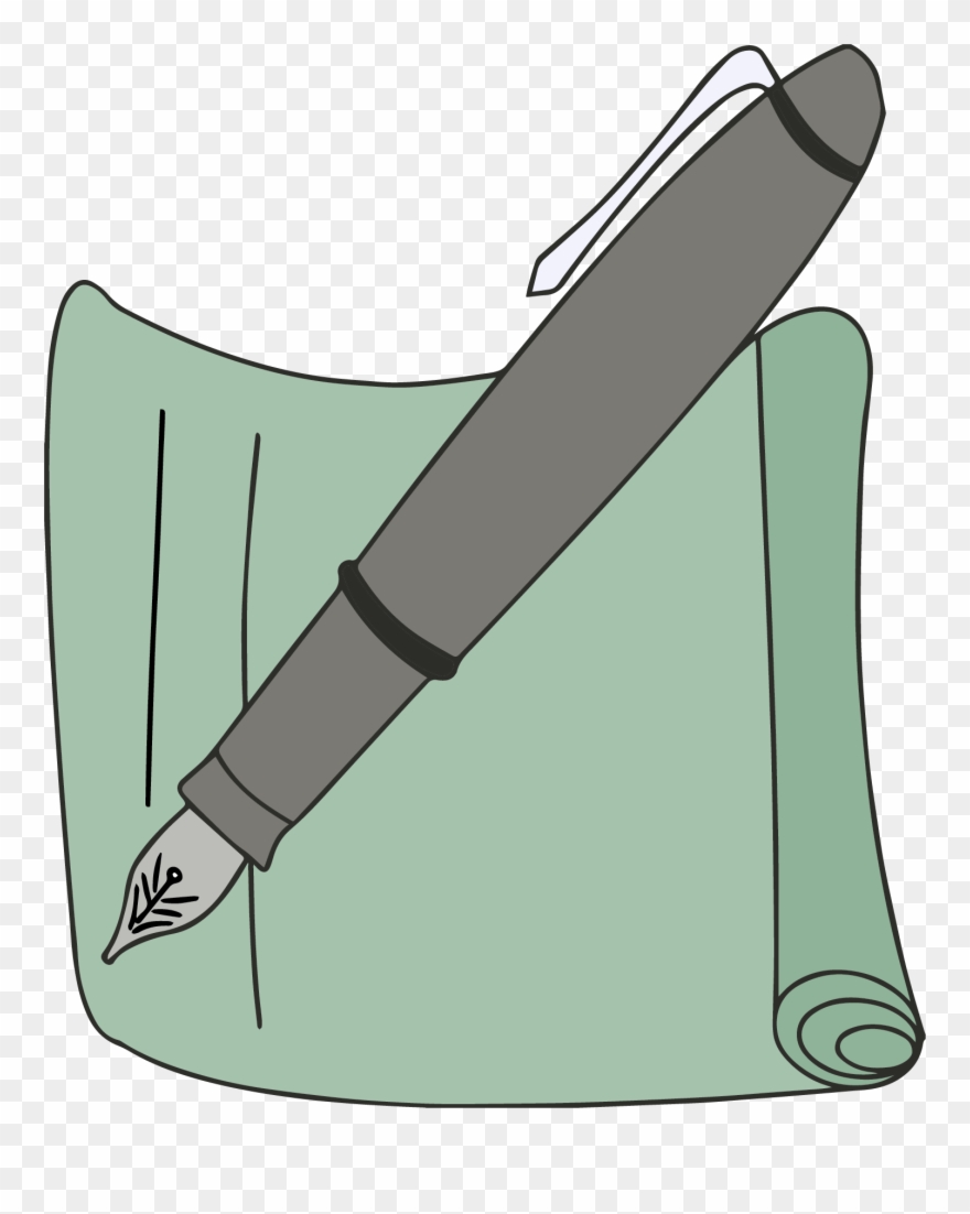 Calligraphy Pen And Paper Clipart Png - Portable Network Graphics Transparent Png