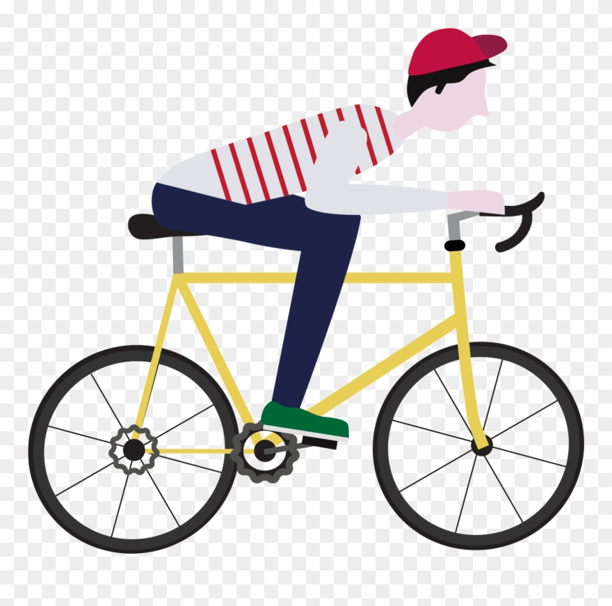 Clipart Freeuse Bike Transparent Animated - Riding Bicycle Gif Transparent - Png Download