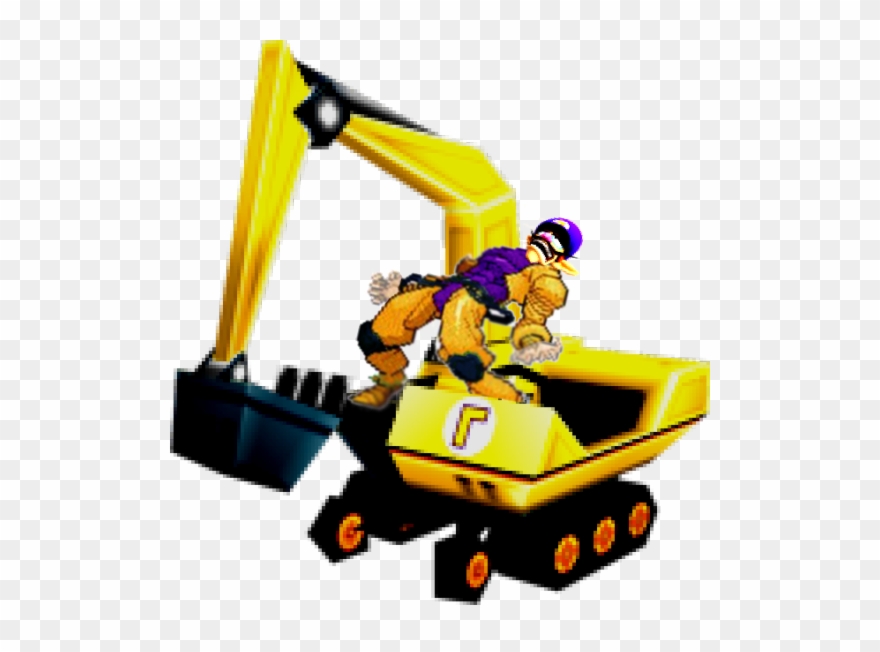 Clipart Construction Equipment - Mario Kart Ds Waluigi - Png Download