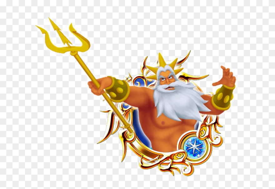 Custom Medals King Triton By Triples Art - Trident From Little Mermaid Clipart