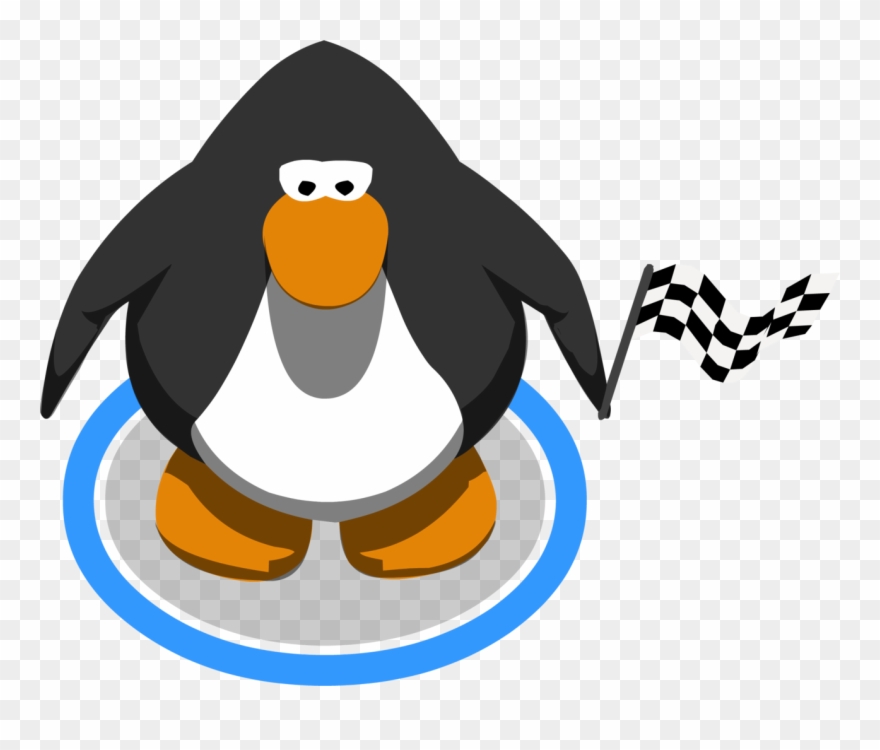 Checkered Flag Ingame - Club Penguin With Afro Clipart