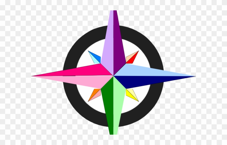 Compass Clipart Colorful - Compass Png Clipart Transparent Png