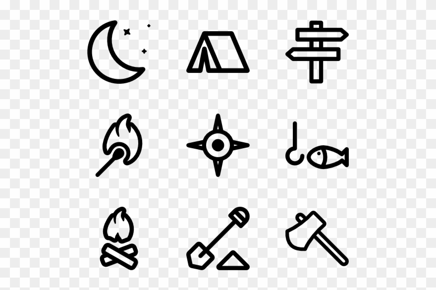 Vector Library Stock Trekking Icon Packs Svg Psd Png - Hiking Bag Icon Clipart