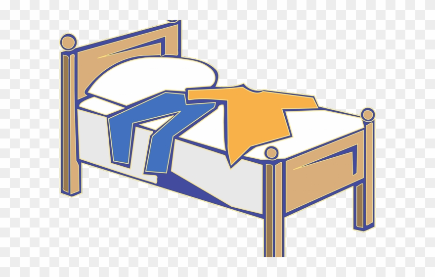 Original - Clothes On Bed Clipart - Png Download