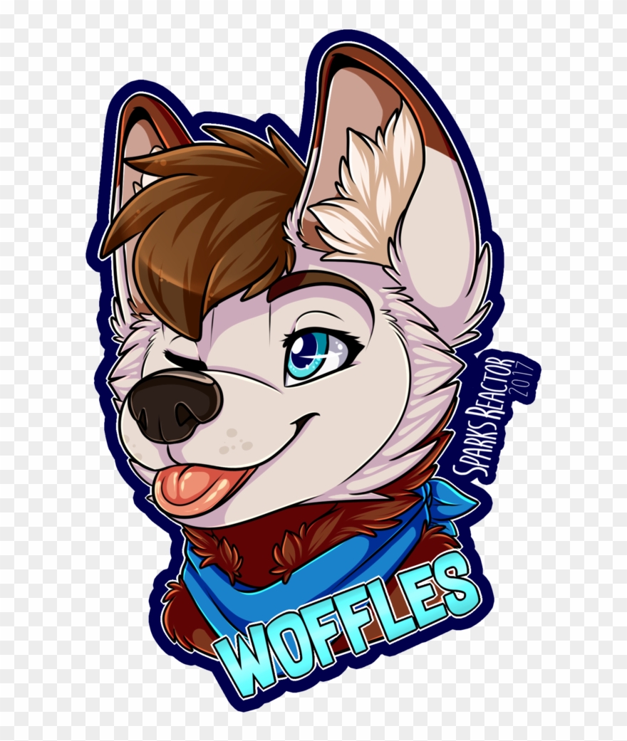 Woffles Badge By Sparksfur - Drawing Clipart