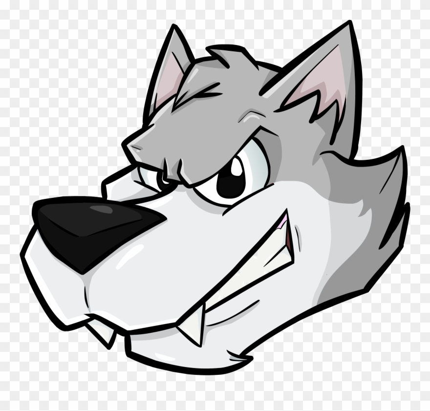 A Wolf Head - Cartoon Transparent Wolf Head Clipart