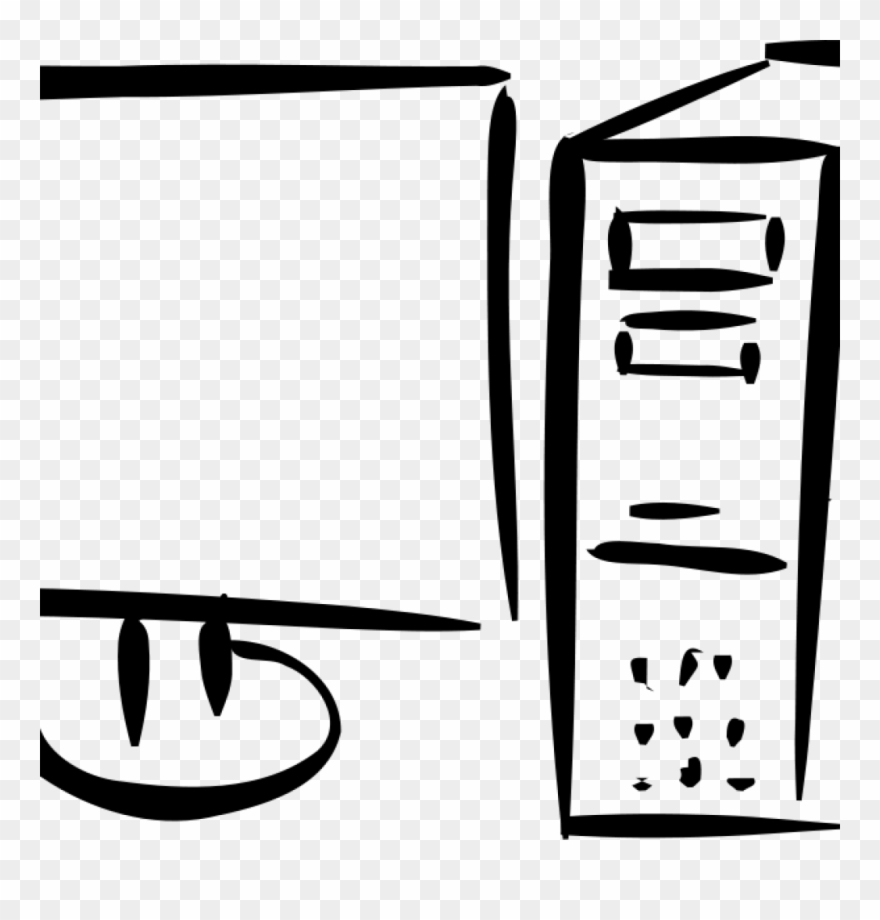 Computer Clipart Black And White Computer Clip Art - Computer Clip Art - Png Download