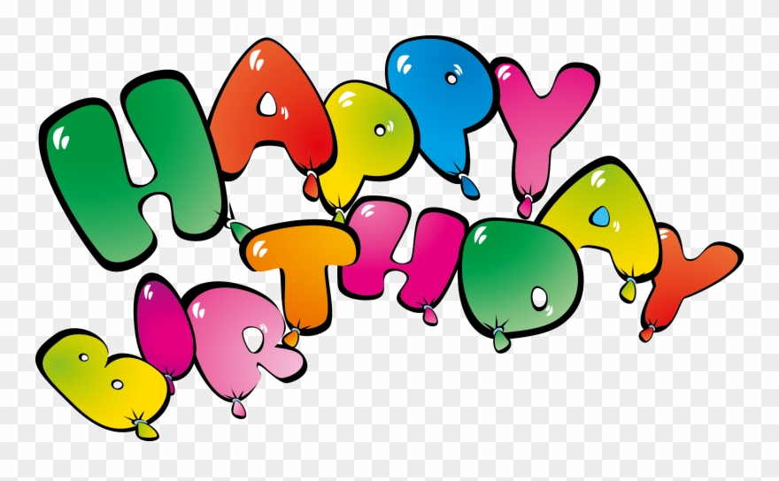 Плакат На Др Happy Birthday Ballons, Happy Birthday - Happy Birthday Balloons Png Transparent Background Clipart