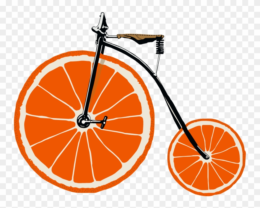 Orange County Tours Six Pack - Orange Bicycle Clipart
