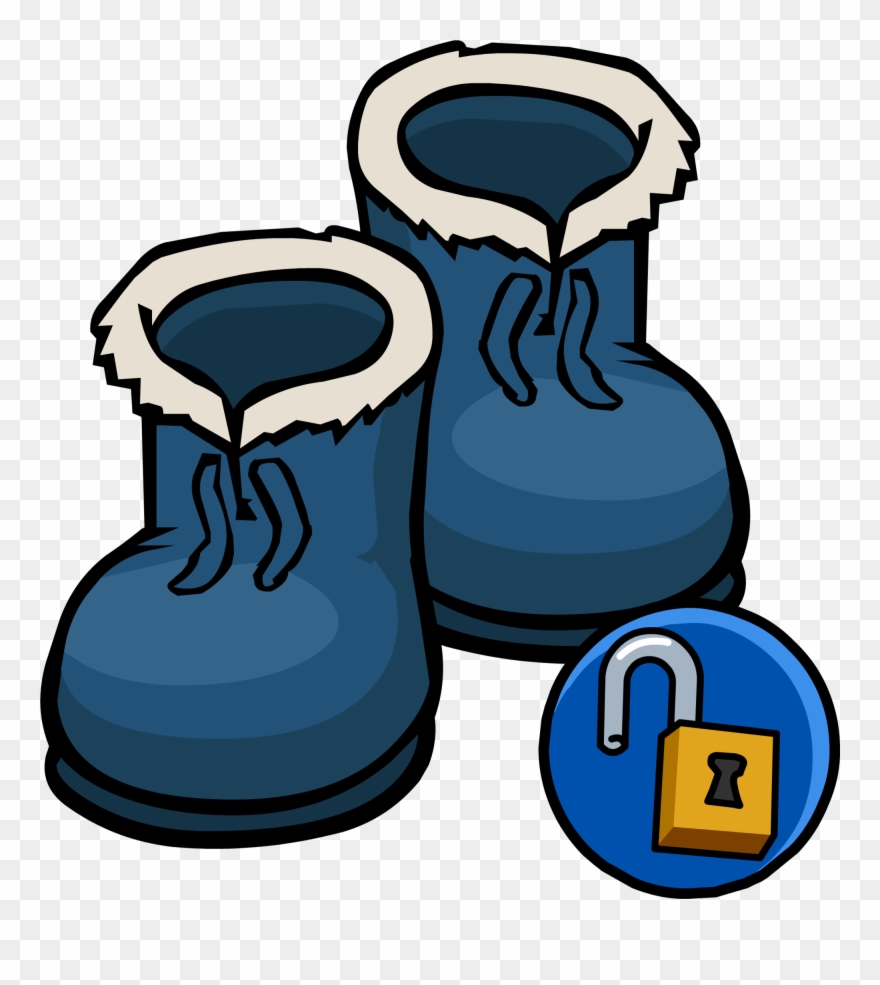 Blue Winter Boots Unlockable Icon Clipart