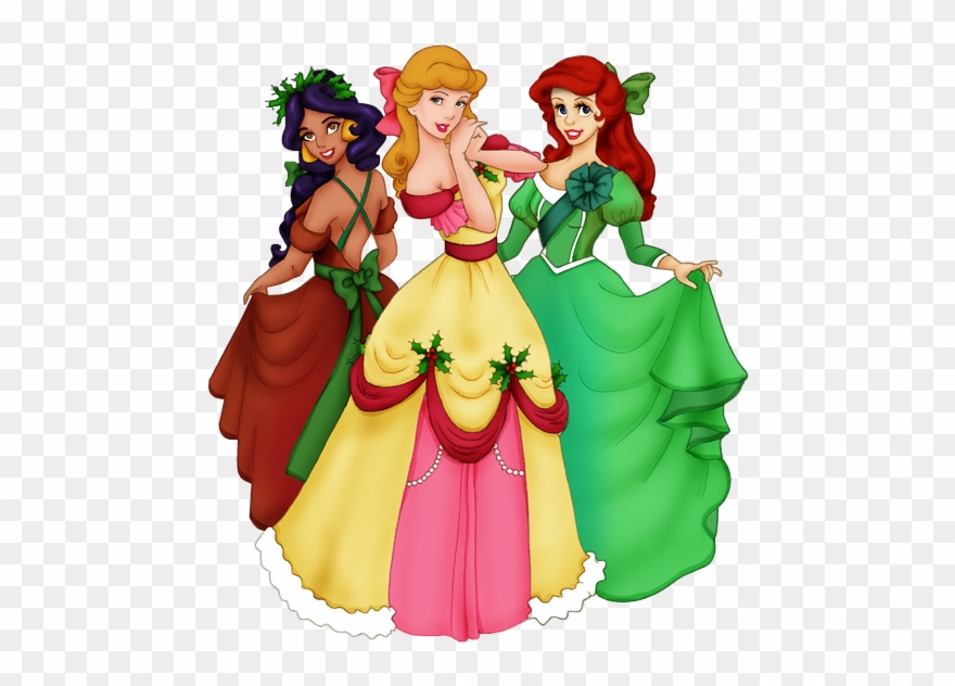 Glitter Clipart Princess - Disney Princess Christmas Clip Art - Png Download