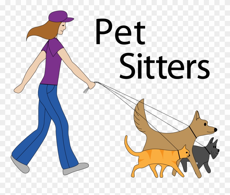Pet Sitter Clip Art Free - Pet Sitting - Png Download