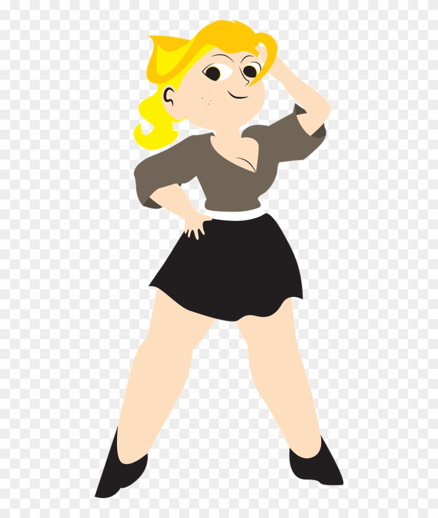 Girl With Yellow Hair,svg File,thick Girl,yellow Hair - Толстая Девочка Png Clipart