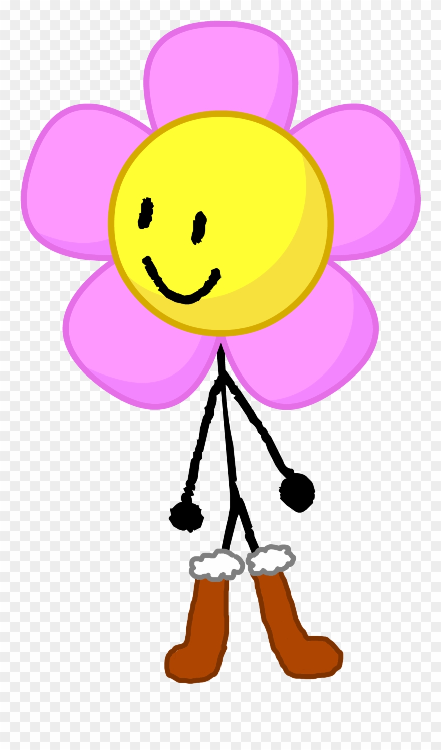 Flower Snow Boots - Sad Bfdi Flower Clipart