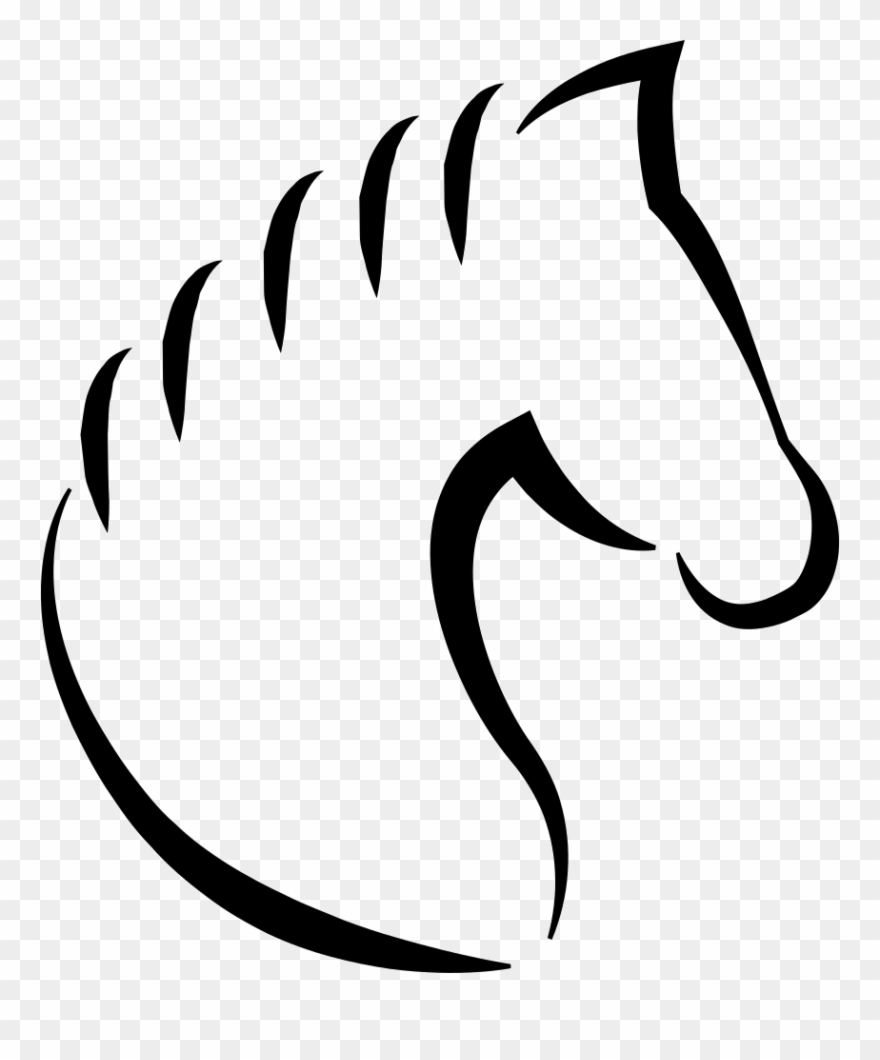 Swashes Vector Dog Tail Jpg Free Library - Tete De Cheval Silhouette Clipart