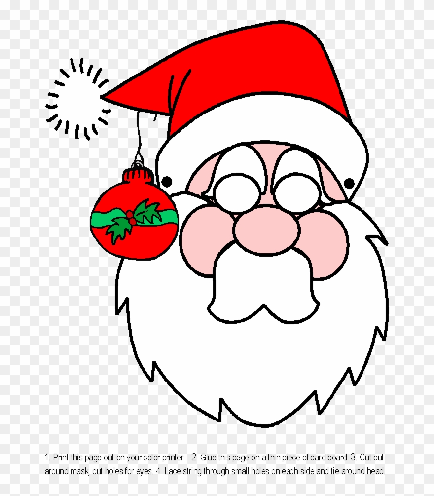 Mascara De Santa Claus Clipart
