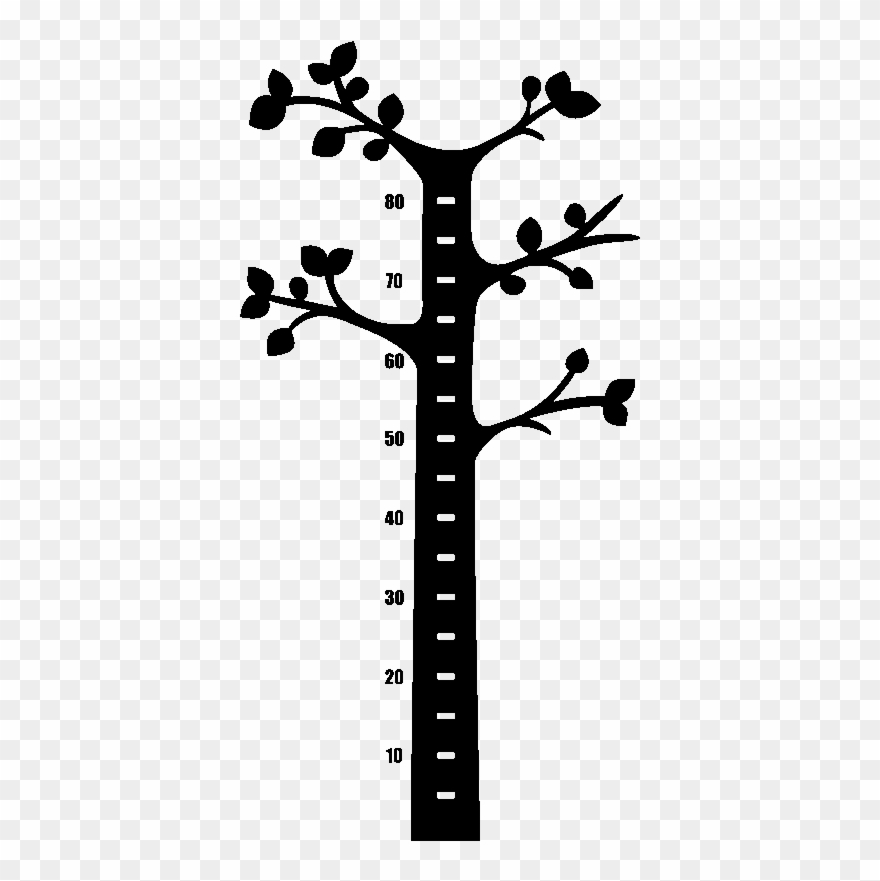 Sticker Toise Arbre Ambiance Sticker Si 1049 - Laminin Vector Clipart