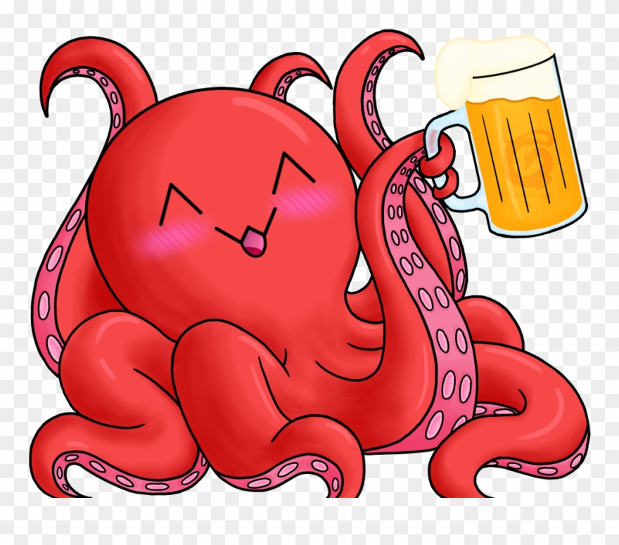 Octopus Cheers - Kaikoura Clipart