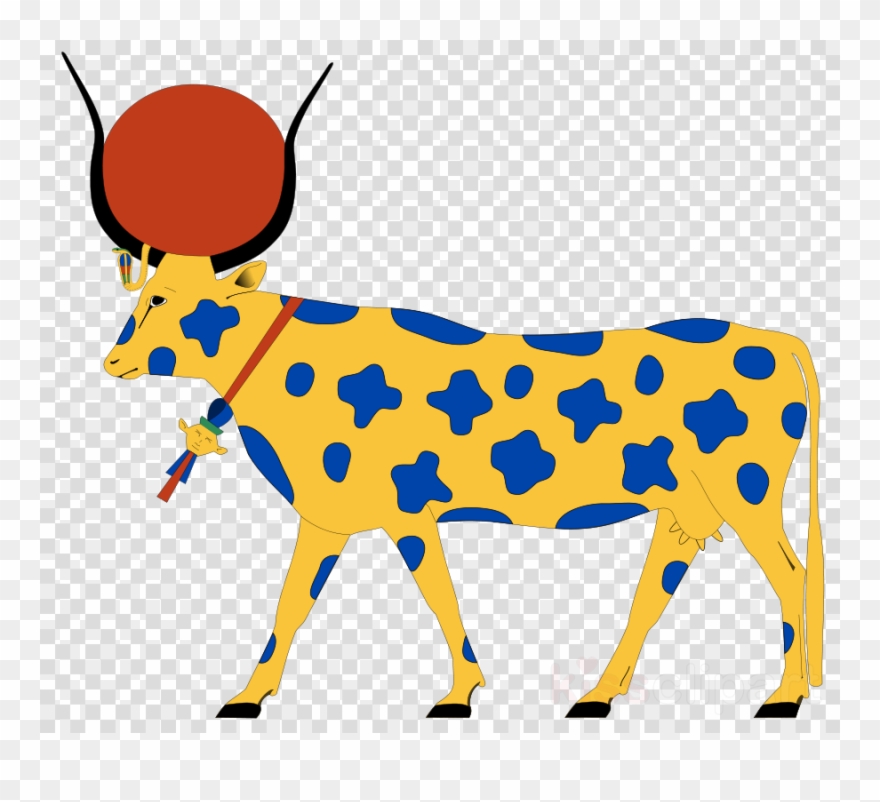 Hathor Cow Clipart Cattle Book Of The Heavenly Cow - Hathor As A Cow - Png Download