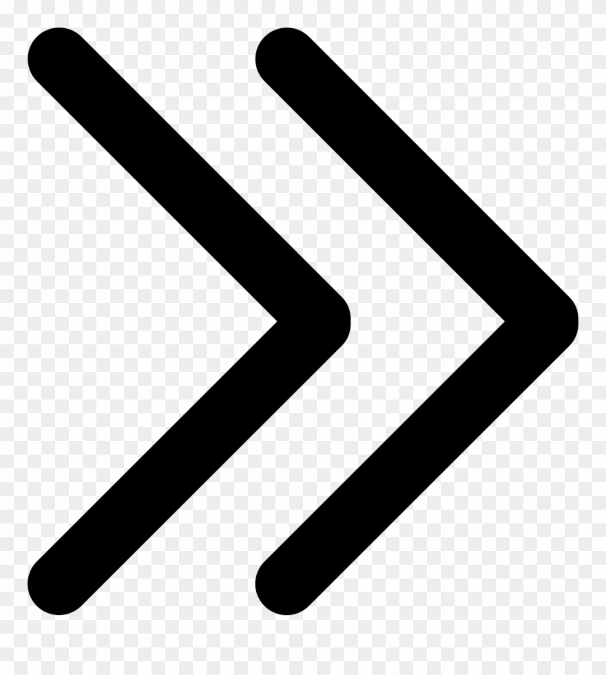 Double Arrow Right Comments - Forward Button Icon Png Clipart