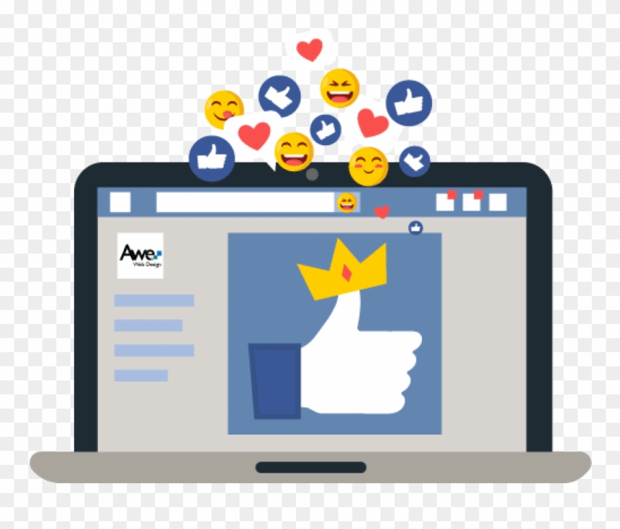 Professional Web Design Integrates With Social Media Clipart