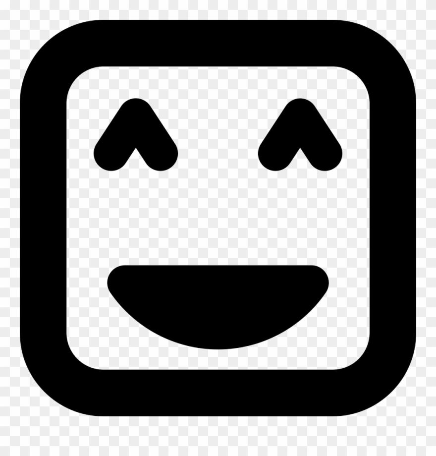 Smile Face Of Square Shape With Closed Happy Eyes Comments - Robot Framework Logo Clipart