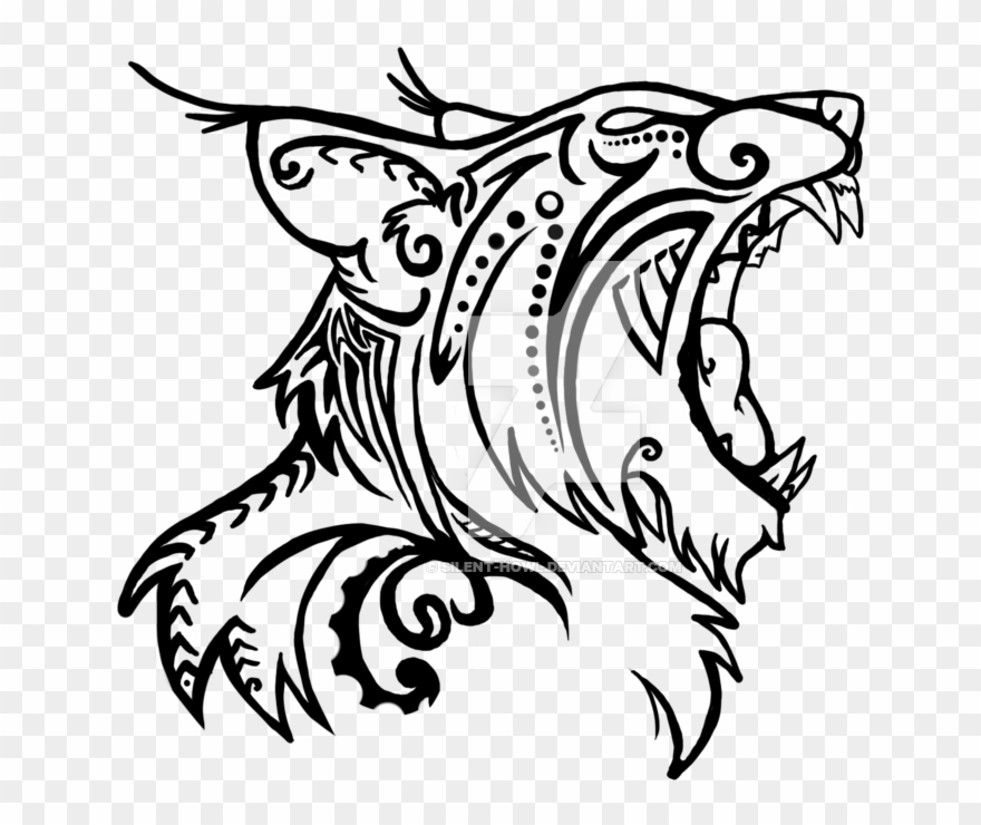 Sunrise Lonewolf 14 2 Lynx Tribal Head By Silent Howl - Lynxes Clipart