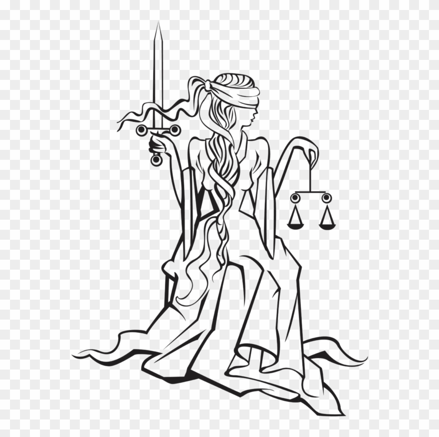 Lady Justice - Lady Justice Template Clipart