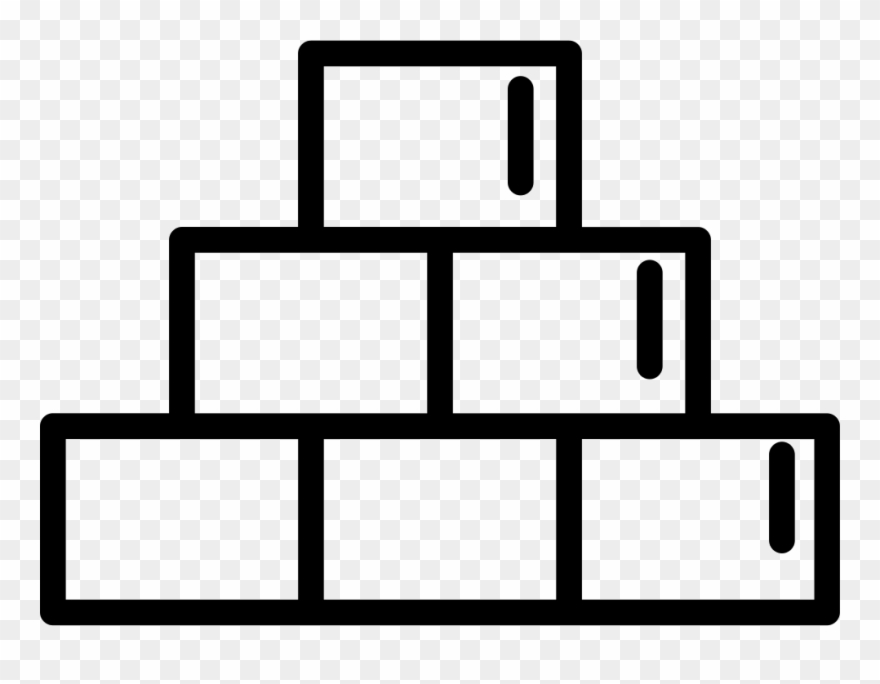 Bricks Symbol Inside A - Bricks Outline Clipart