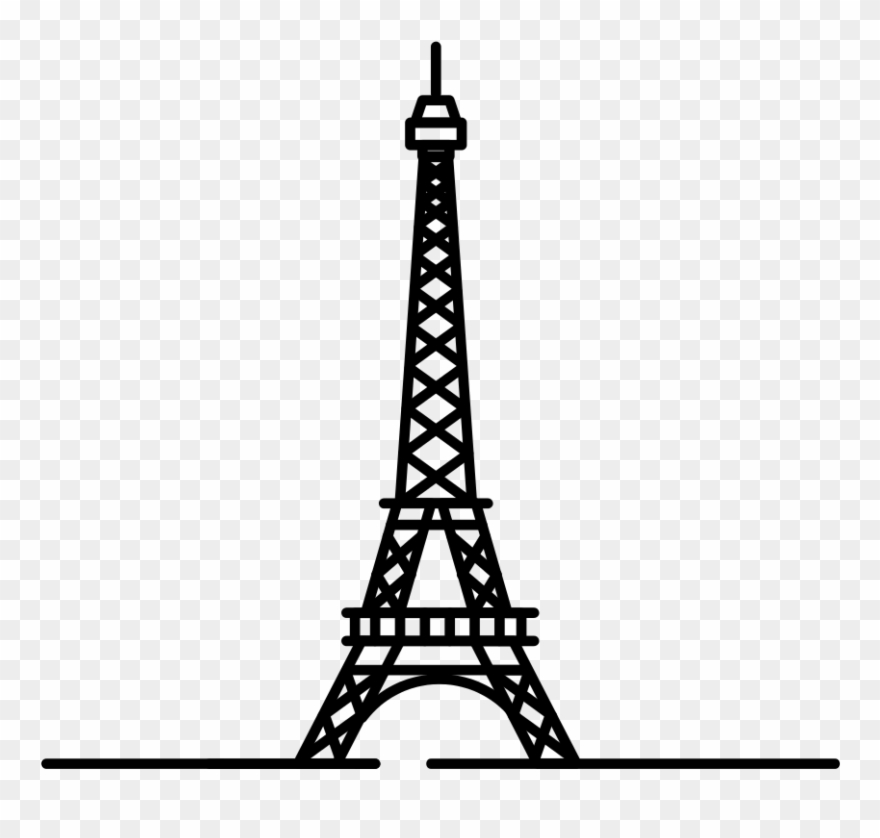 File - Eiffel-tower Mark - Svg - Clip Art Eiffel Tower - Png Download