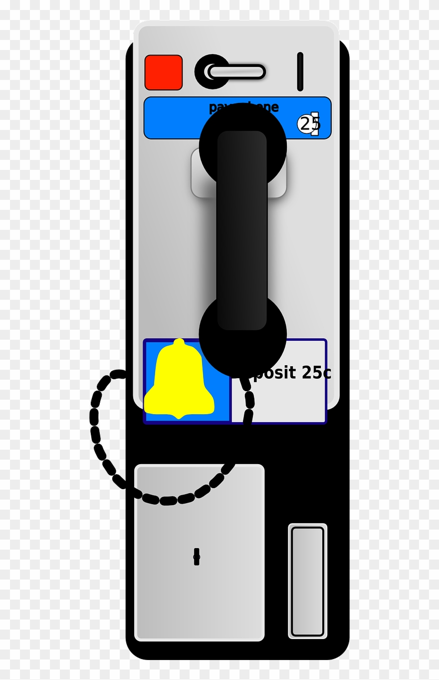 Phone Booth Old - Free Clipart Payphone Telephone - Png Download