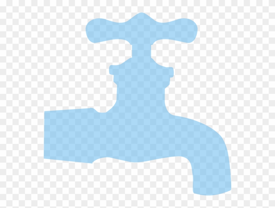 Small - Blue Faucet Art Clipart