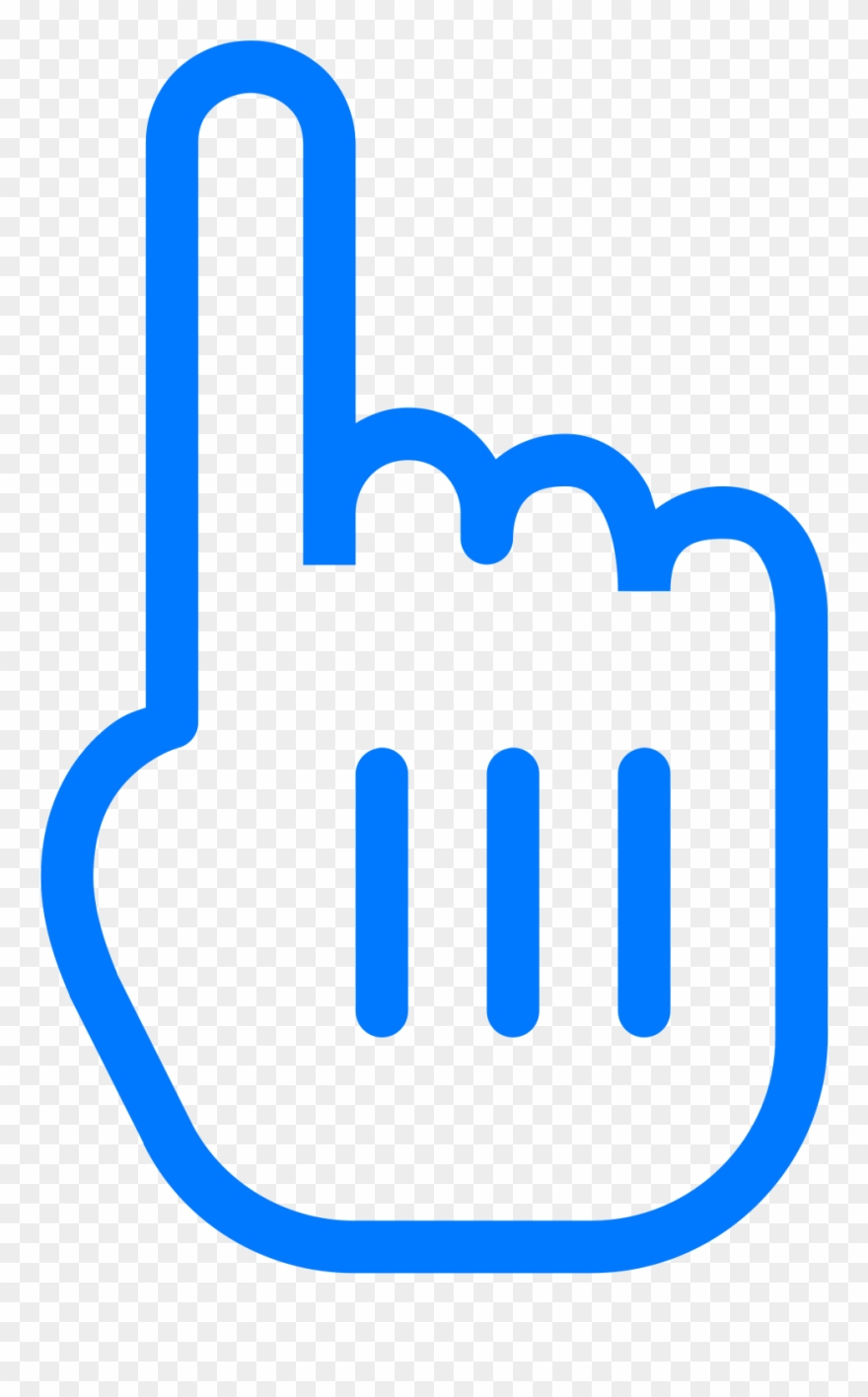 Hand Cursor Icon - Two Fingers Clip Art - Png Download