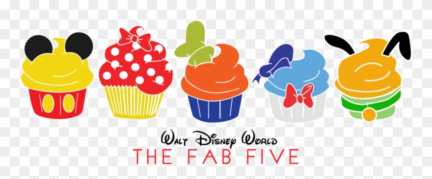 Disney Cupcake Disign - Walt Disney Clipart