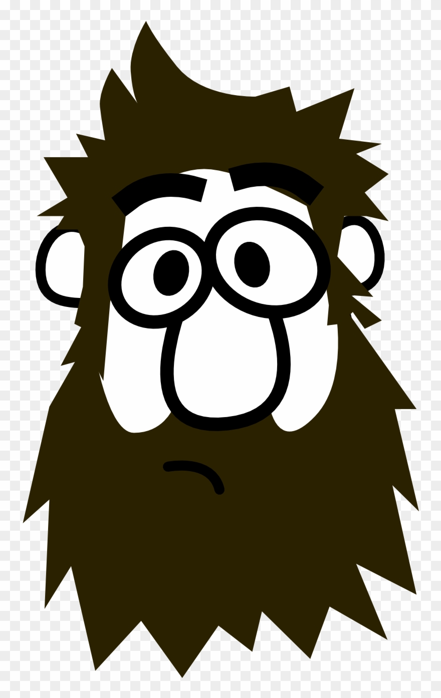 Miutopia Barbudo Black White Line Art 999px 84 - Cartoon Guy With Beard Clipart