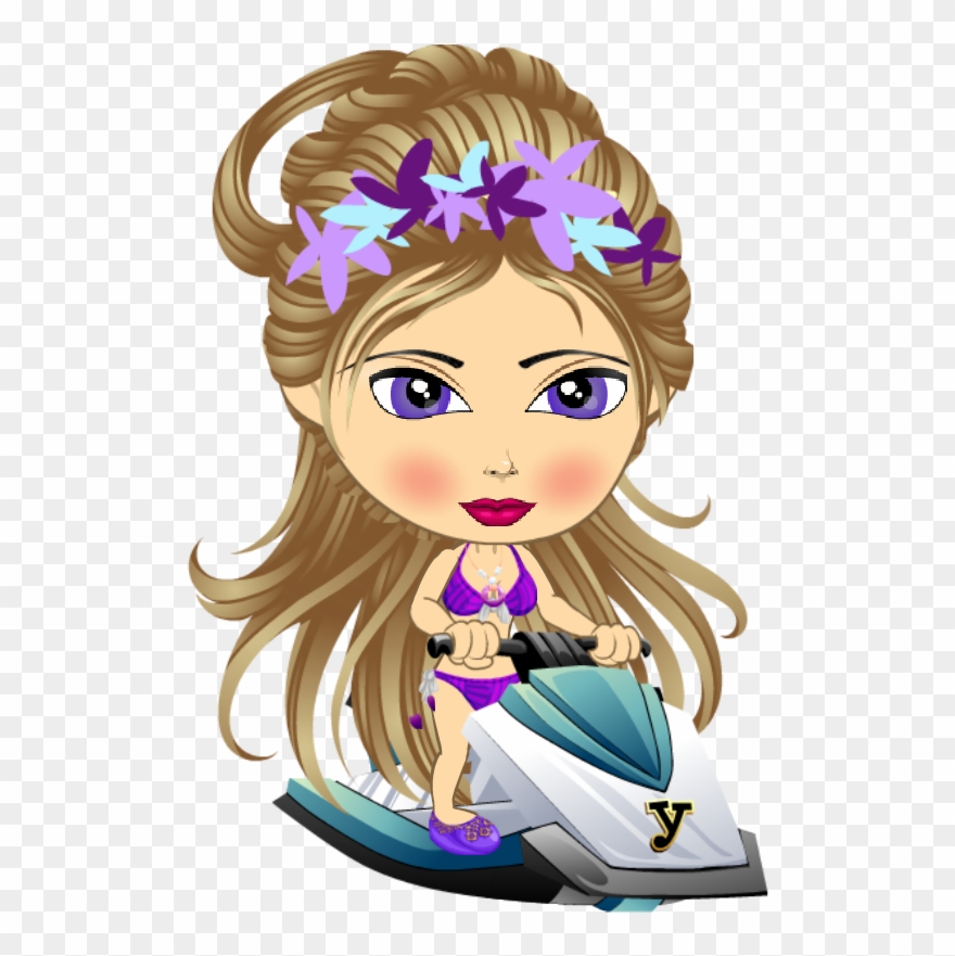 Jet Skiing Is The Best Part Of Vacation - Cartoon Clipart