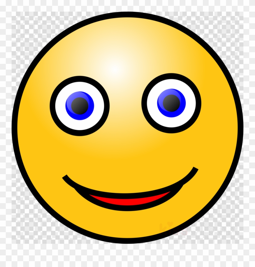 Smiley Face Blue Eyes Clipart Smiley Emoticon Clip - Smiley Face With Blue Eyes - Png Download
