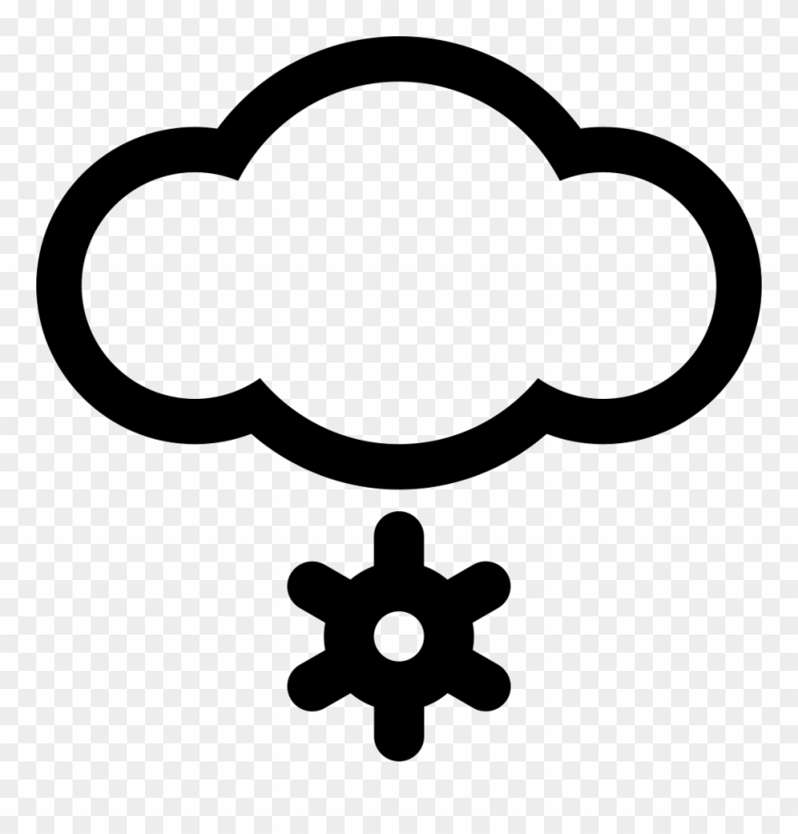 Snowy Weather Cloud Comments - Icon Clipart