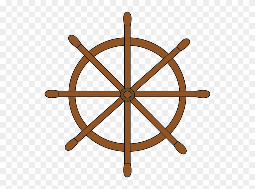 Ship Steering Wheel Clip Art - Png Download