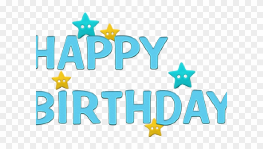 Happy Birthday Clipart Transparent Background - Happy Birthday Clip Art Blue - Png Download