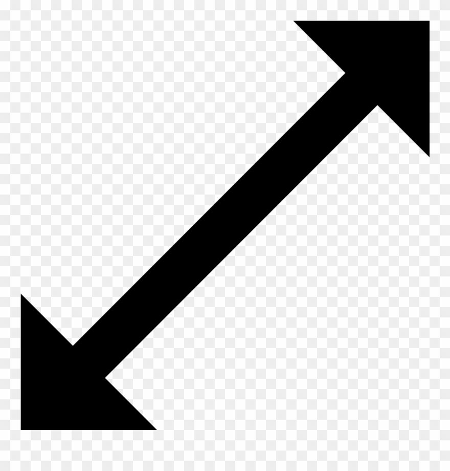 This Is A Image Of A Doubled-sided Arrow - Zoom Out Icon Png Clipart