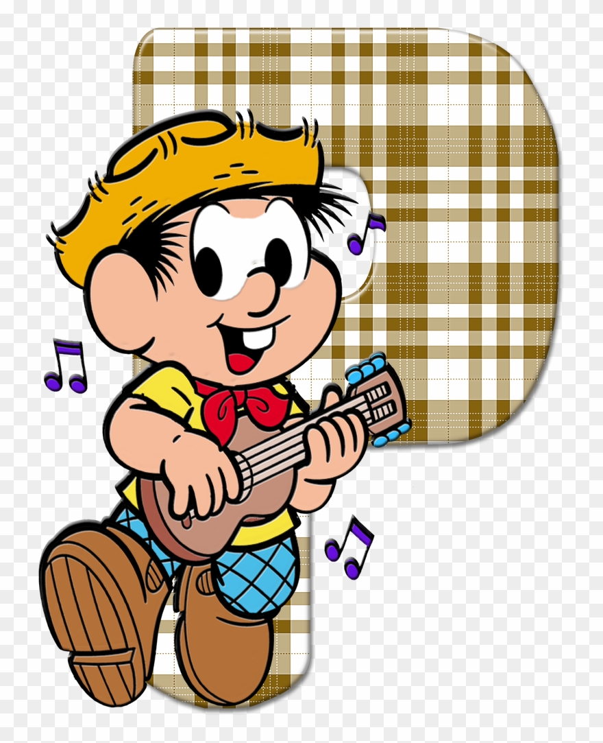 *✿**✿*p*✿**✿*de Alfabeto Decorativo - Alfabeto Decorativo Chico Bento Clipart