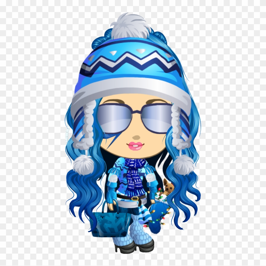 Solid Blue Outfit For Traveling With Matching Blue - Illustration Clipart