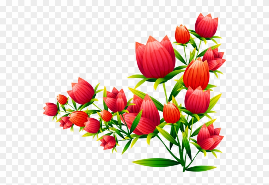 Corner Vector Flower Png Clipart