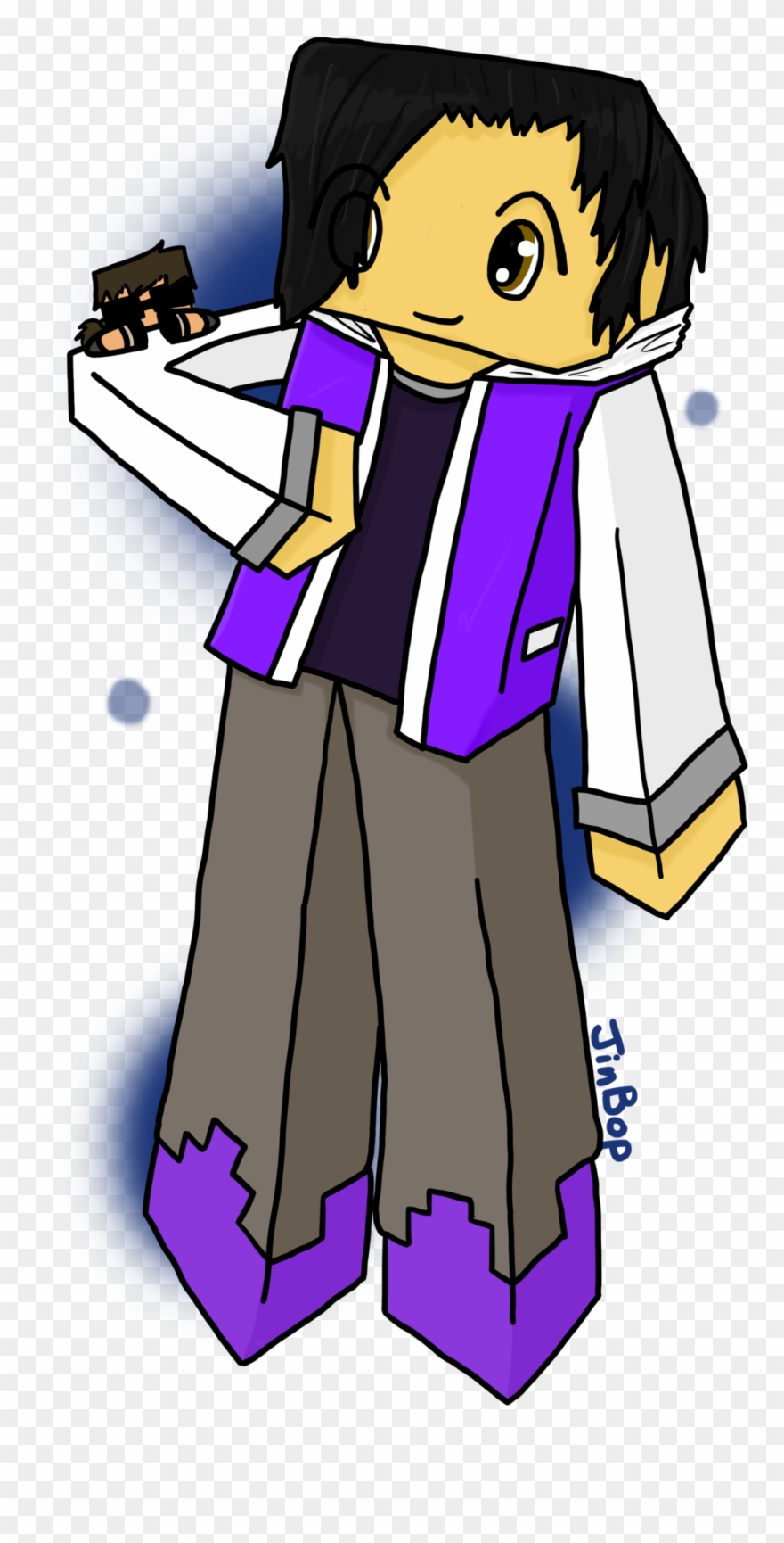 Full Size Of How To Draw Minecraft Creeper Drawing - Skydoesminecraft And Jinbop Fanart Clipart