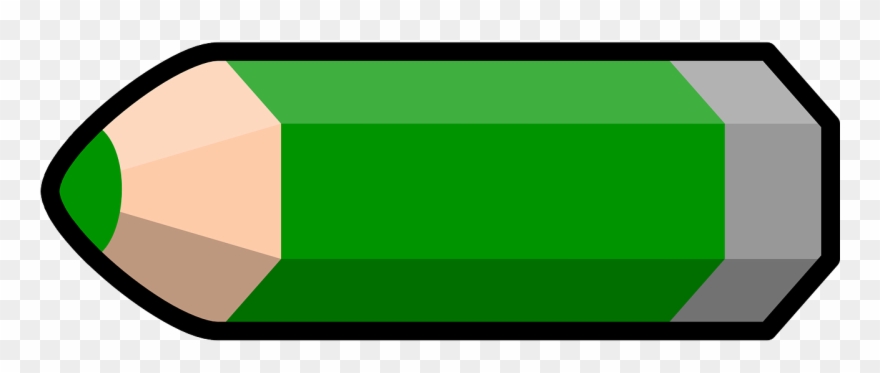 Pencil Green Colored Png - Cartoon Red Pencil Clipart