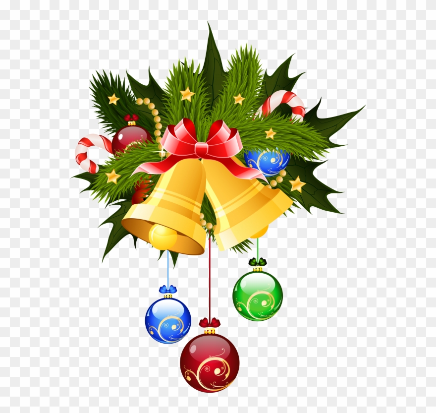 Christmas Ornaments, Christmas Bells And Or Nts Transparent - Merry Christmas Bells Png Clipart