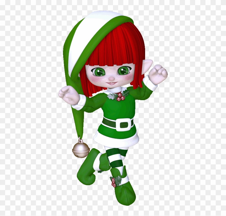 Gif Animados Transparentes De Mitología - Elfos De Navidad Gif Clipart
