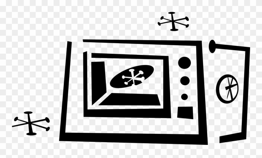 Vector Illustration Of Kitchen Appliance Microwave - Crest Clipart