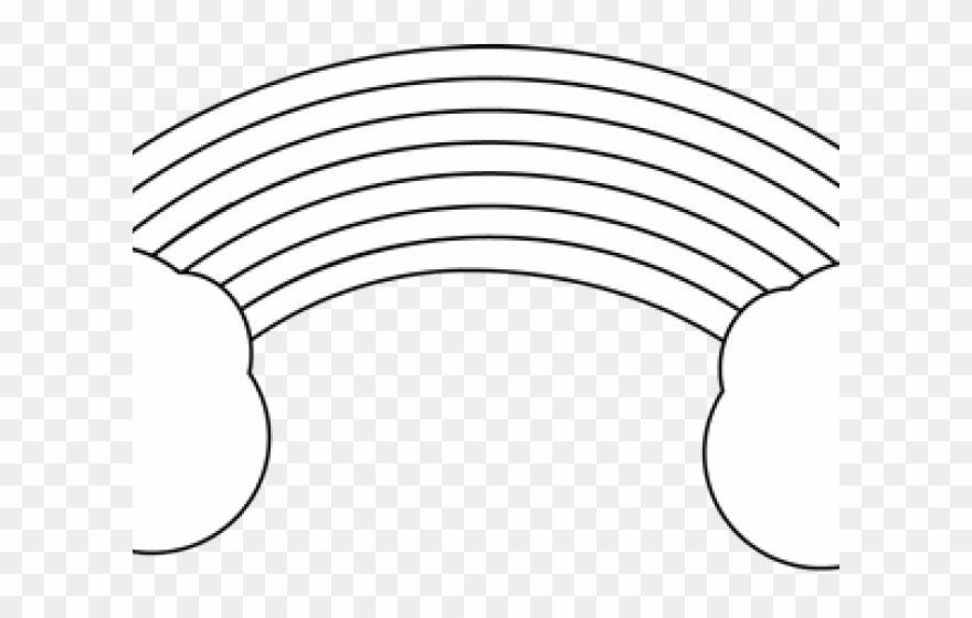 Black And White Rainbow Clipart - Clip Art - Png Download